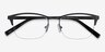 Time Black MetalEyeglass Frames from EyeBuyDirect, Closed View
