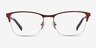 Time Red MetalEyeglass Frames from EyeBuyDirect, Front View