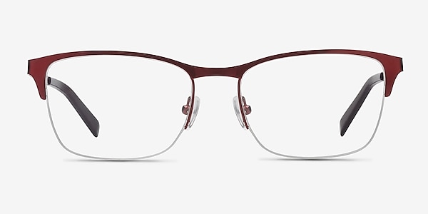 Time Red Metal Eyeglass Frames