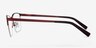 Time Red MetalEyeglass Frames from EyeBuyDirect, Side View