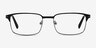 Normandy Black MetalEyeglass Frames from EyeBuyDirect, Front View