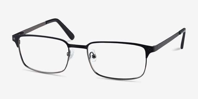 Normandy Black MetalEyeglass Frames from EyeBuyDirect, Angle View
