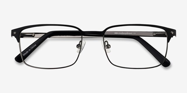 Normandy Black MetalEyeglass Frames from EyeBuyDirect, Closed View