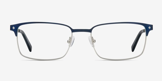 Normandy Navy MetalEyeglass Frames from EyeBuyDirect, Front View