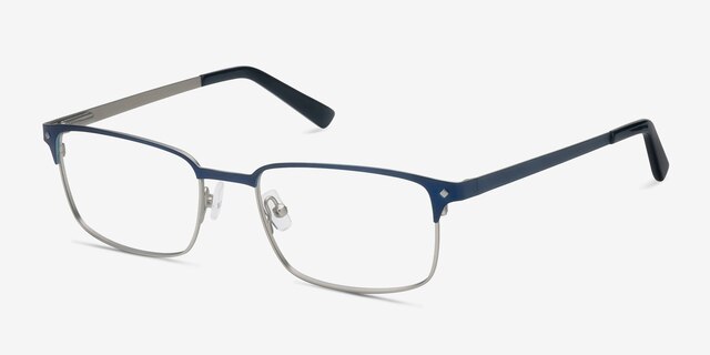 Normandy Navy MetalEyeglass Frames from EyeBuyDirect, Angle View