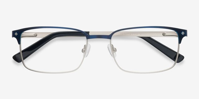 Normandy Navy MetalEyeglass Frames from EyeBuyDirect, Closed View