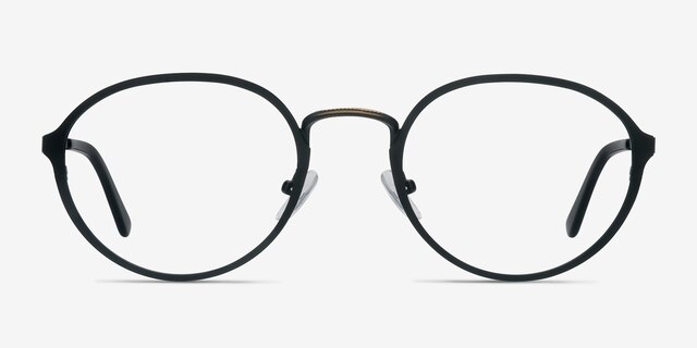 Come Around Black MetalEyeglass Frames from EyeBuyDirect, Front View