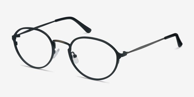 Come Around Black MetalEyeglass Frames from EyeBuyDirect, Angle View