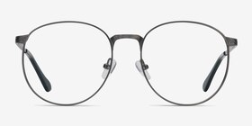 Lotus Gunmetal Métal Montures de lunettes de vue d'EyeBuyDirect, Vue de Face
