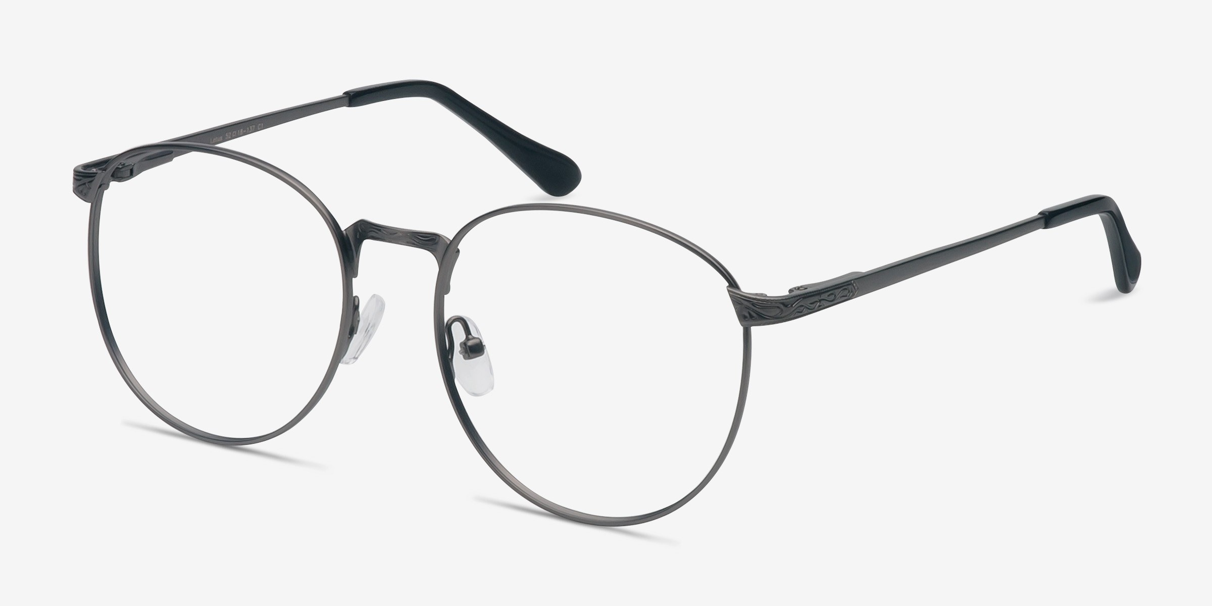 Lotus Round Gunmetal Full Rim Eyeglasses | Eyebuydirect