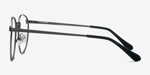 Lotus Gunmetal MetalEyeglass Frames from EyeBuyDirect, Side View