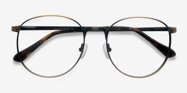 Lotus Bronze MétalMontures de lunettes de vue d'EyeBuyDirect, Vue Rapprochée