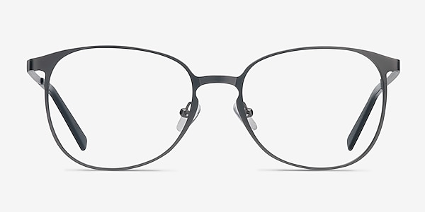 Twisted Gunmetal Metal Eyeglass Frames