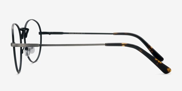 Shanghai Gunmetal MetalEyeglass Frames from EyeBuyDirect, Side View