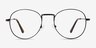 Shanghai Black MetalEyeglass Frames from EyeBuyDirect, Front View