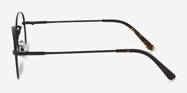 Shanghai Black MetalEyeglass Frames from EyeBuyDirect, Side View