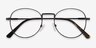 Shanghai Black MetalEyeglass Frames from EyeBuyDirect, Closed View