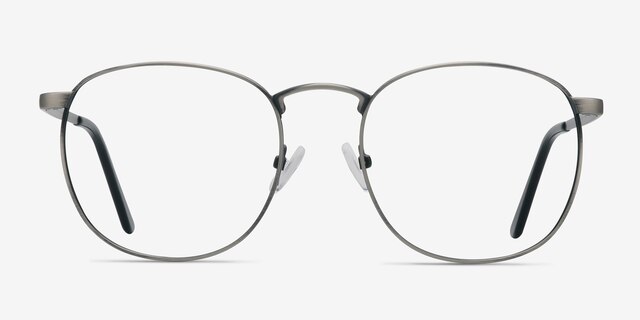 St Michel Gunmetal MétalMontures de lunettes de vue d'EyeBuyDirect, Vue de Face