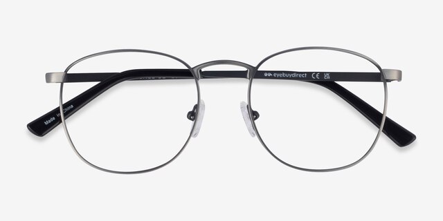 St Michel Gunmetal MétalMontures de lunettes de vue d'EyeBuyDirect, Vue Rapprochée
