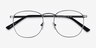 St Michel Gunmetal MétalMontures de lunettes de vue d'EyeBuyDirect, Vue Rapprochée