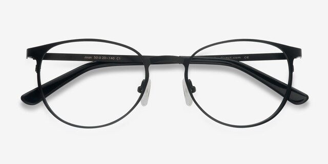 Joan Black MetalEyeglass Frames from EyeBuyDirect, Closed View
