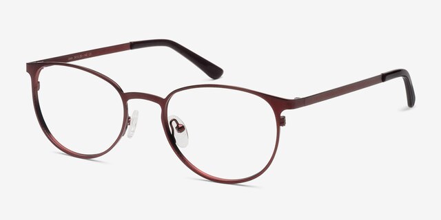 Joan Red MetalEyeglass Frames from EyeBuyDirect, Angle View