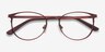 Joan Red MetalEyeglass Frames from EyeBuyDirect, Closed View