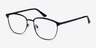 Lightbeam Noir MétalMontures de lunettes de vue d'EyeBuyDirect, Vue d'Angle