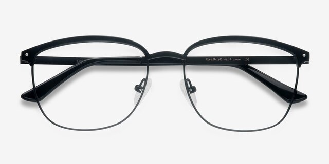 Lightbeam Noir MétalMontures de lunettes de vue d'EyeBuyDirect, Vue Rapprochée