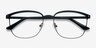 Lightbeam Noir MétalMontures de lunettes de vue d'EyeBuyDirect, Vue Rapprochée