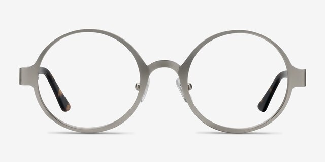 Afternoon Silver MetalEyeglass Frames from EyeBuyDirect, Front View