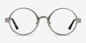 Afternoon Silver MetalEyeglass Frames from EyeBuyDirect, Front View