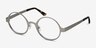 Afternoon Silver MetalEyeglass Frames from EyeBuyDirect, Angle View