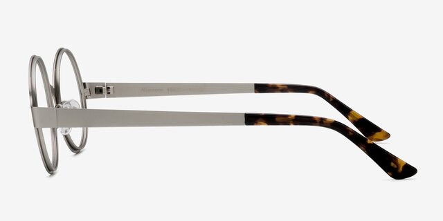 Afternoon Silver MetalEyeglass Frames from EyeBuyDirect, Side View