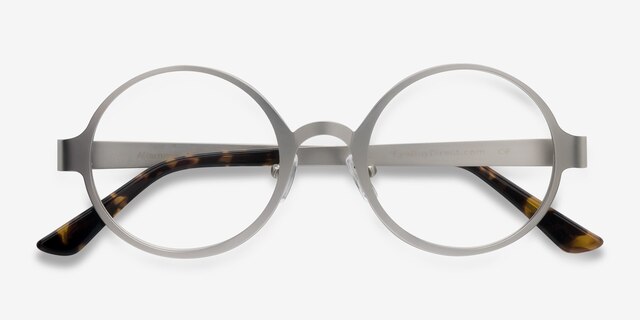 Afternoon Silver MetalEyeglass Frames from EyeBuyDirect, Closed View