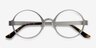 Afternoon Silver MetalEyeglass Frames from EyeBuyDirect, Closed View