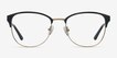 The Moon Black Golden MetalEyeglass Frames from EyeBuyDirect, Front View