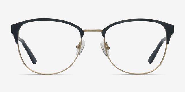 The Moon Black Golden MétalMontures de lunettes de vue d'EyeBuyDirect, Vue de Face