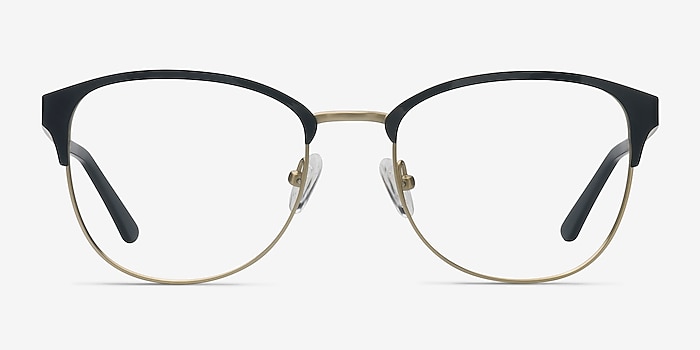 The Moon Black Golden Metal Eyeglass Frames from EyeBuyDirect