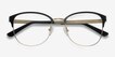 The Moon Black Golden MetalEyeglass Frames from EyeBuyDirect, Closed View