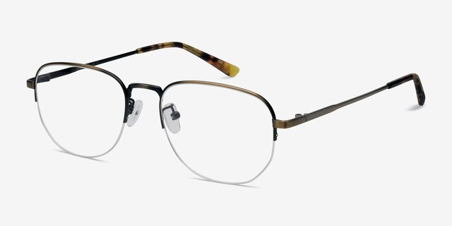 Ritual Bronze MetalEyeglass Frames from EyeBuyDirect, Angle View