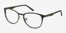 Neta Matte Brown MetalEyeglass Frames from EyeBuyDirect, Angle View