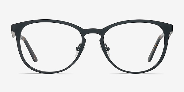 Neta Matte Black Metal Eyeglass Frames