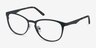 Neta Matte Black MetalEyeglass Frames from EyeBuyDirect, Angle View