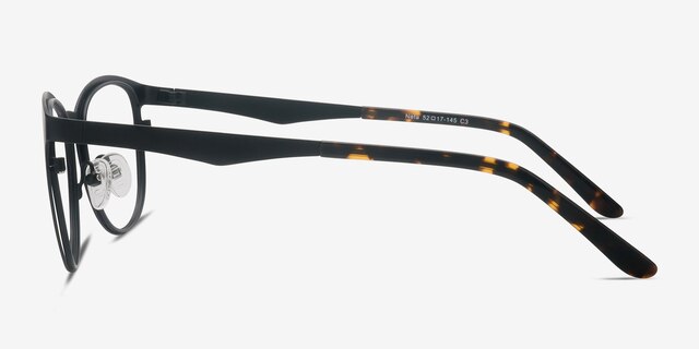 Neta Matte Black MetalEyeglass Frames from EyeBuyDirect, Side View