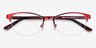 Melody Red MétalMontures de lunettes de vue d'EyeBuyDirect, Vue Rapprochée