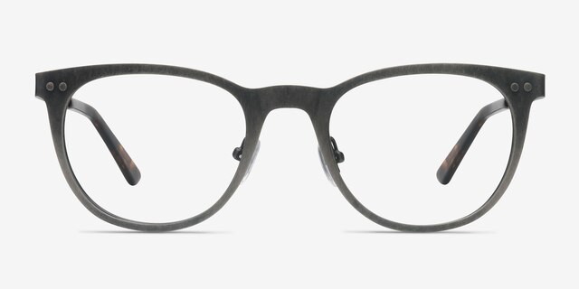 Lyrics Stainless Steel & Tortoise MetalEyeglass Frames from EyeBuyDirect, Front View