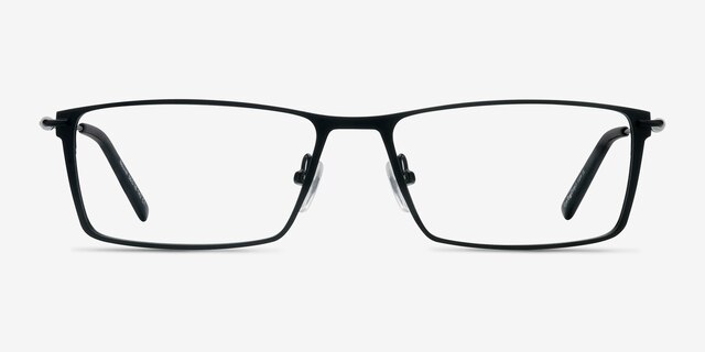 Nouvel Black MetalEyeglass Frames from EyeBuyDirect, Front View