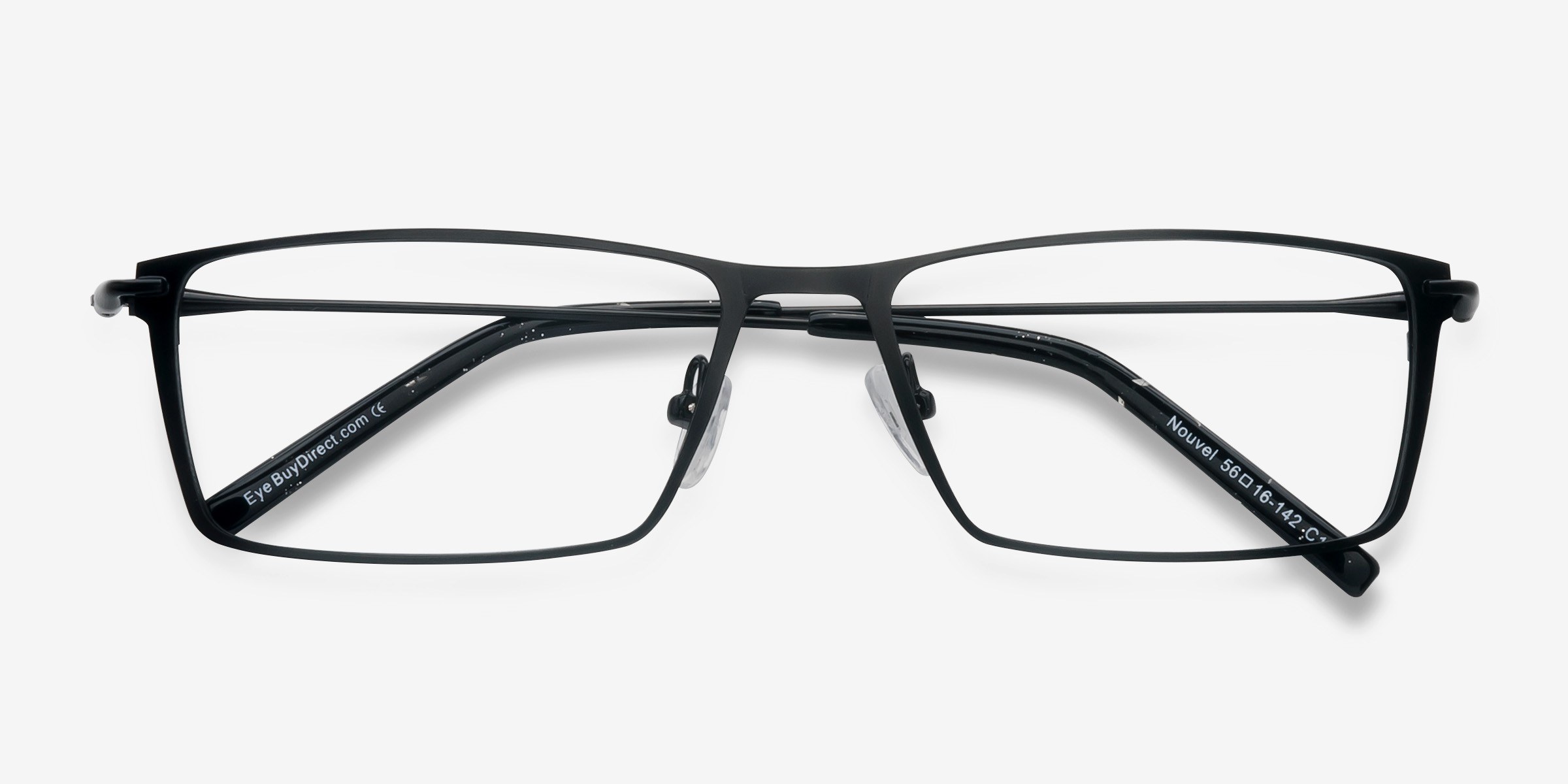 Nouvel Rectangle Black Glasses For Men Eyebuydirect 6755