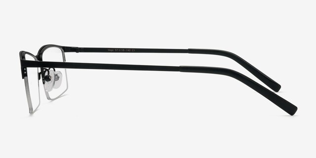 Vega Black MetalEyeglass Frames from EyeBuyDirect, Side View